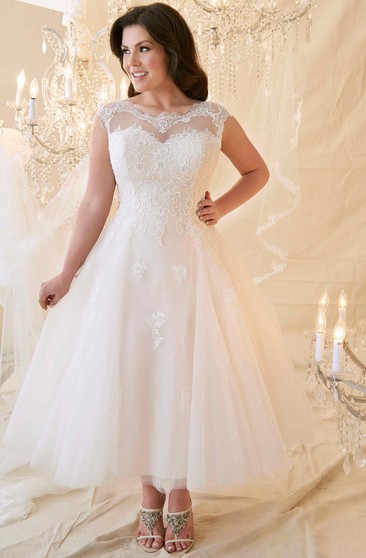 simple short wedding dresses plus size