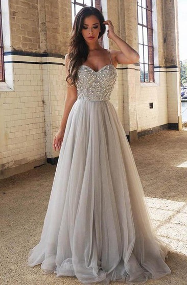 silver grey formal dresses