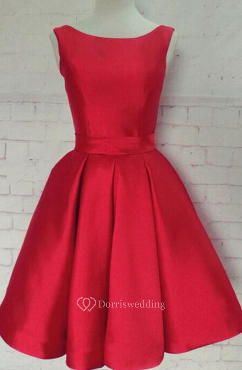 knee length red dresses